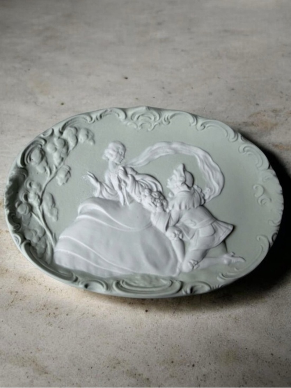 Antique Shafer & Vater Germany Bisque 12931 Victorian Deco Plaque ..